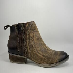 Circle G Corral Womens Burnished Brown Double Zip Boot Womens Size 9.5
